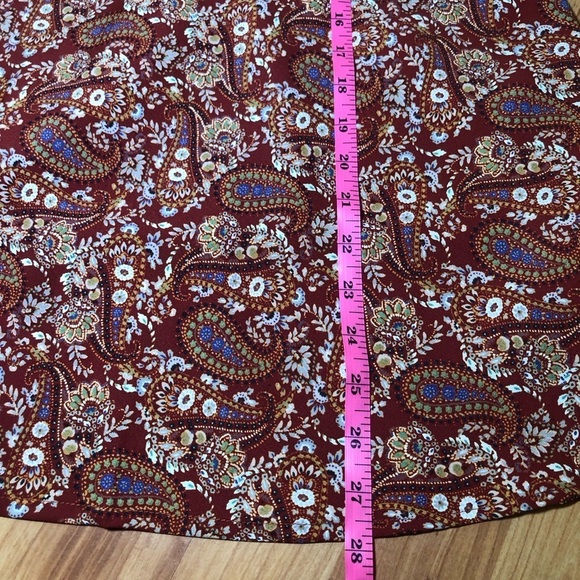 LOVELY day open tie back paisley print dress size L - Picture 8 of 9